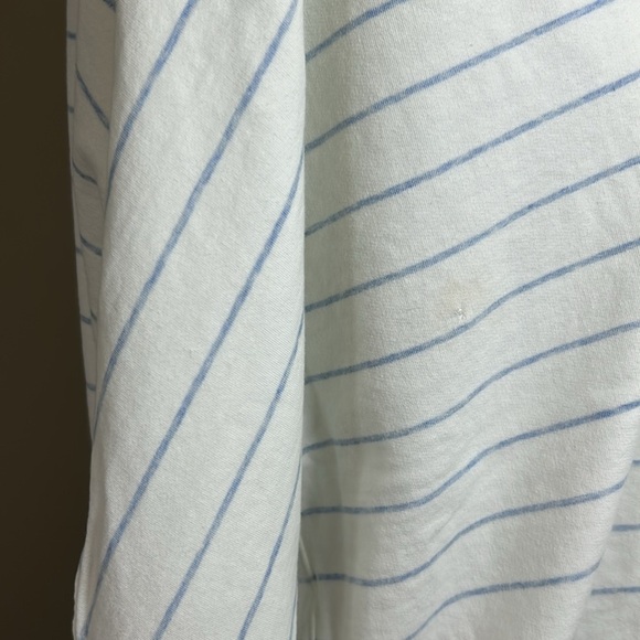 Frank and Eileen Tee Lab Oversized Continuous Sweatshirt White Blue Stripe S - Picture 3 of 13